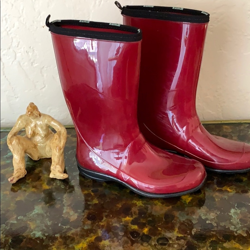 Kamik Red Rain Boots Heidi Sz 8